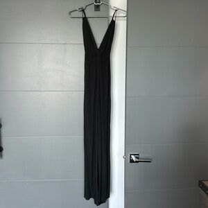 Backless, Deep V-Neck Black Jumpsuit